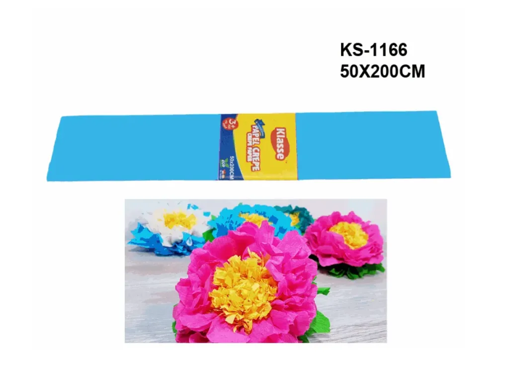 PAPEL CREPE X10 PCS (50X200CM) AZUL KLASSE