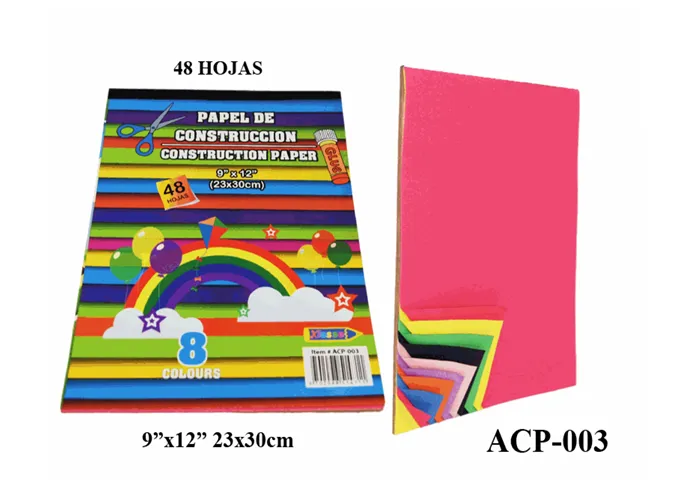 PAPEL DE CONSTRUCCION 48 HOJAS  KLASSE