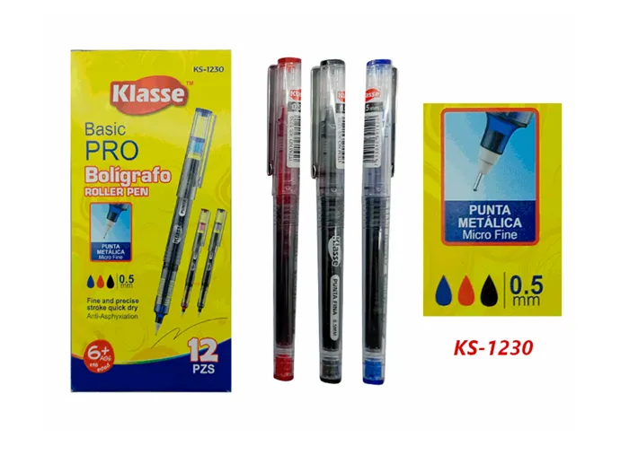 BOLIGRAFO (NEGRO,ROJO,AZUL) PUNTA METAL  KLASSE