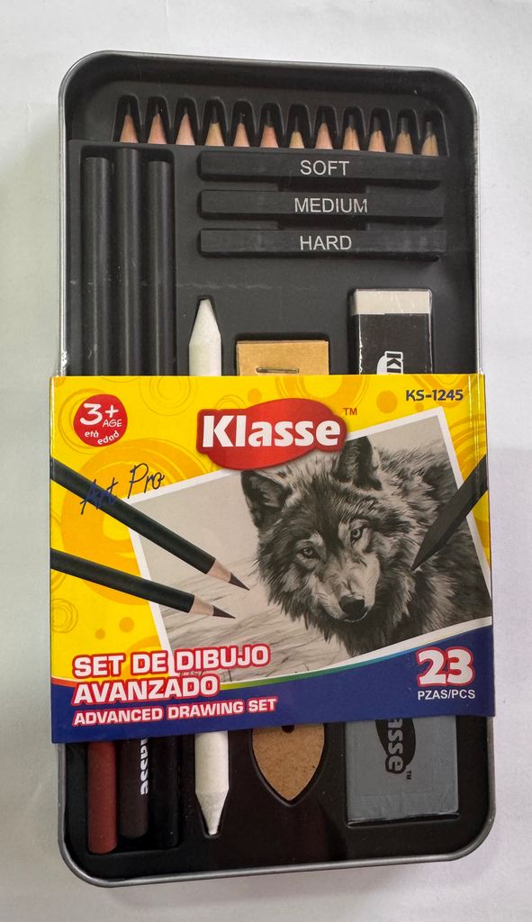 [KS-1245] SET DE DIBUJO AVANZADO  X 23 PCS  KLASSE