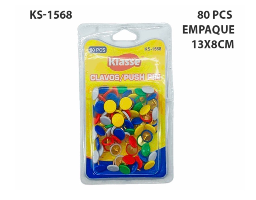 CHIMCHES PIN DE COLORES SET X 80 PCS   KLASSE