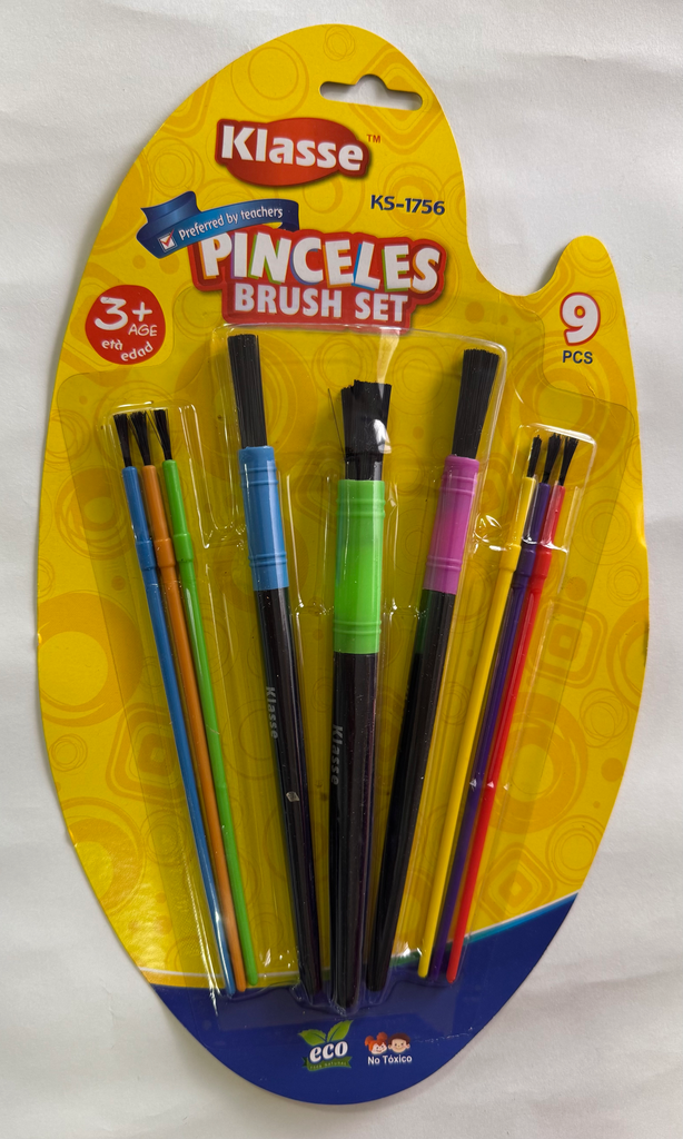 [KS-1756] SET DE PINCELES X 9 PCS  KLASSE