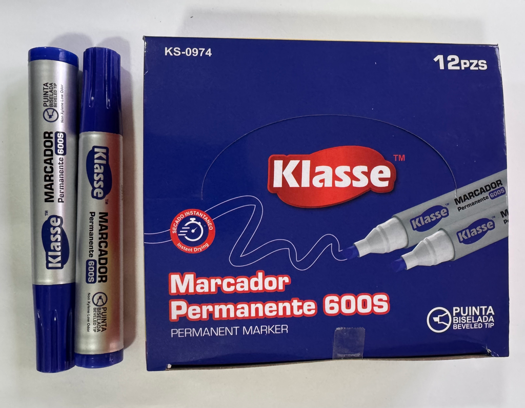 [KS-0974] MARCADOR PERMANENTE AZUL  KLASSE