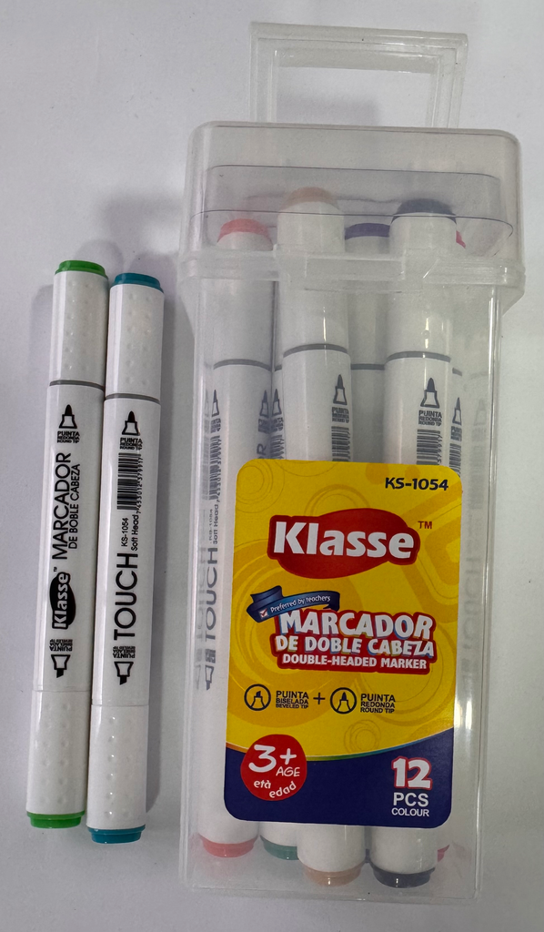 MARCADOR DOUBLE PUNTA  X 12 UNDS  KLASSE